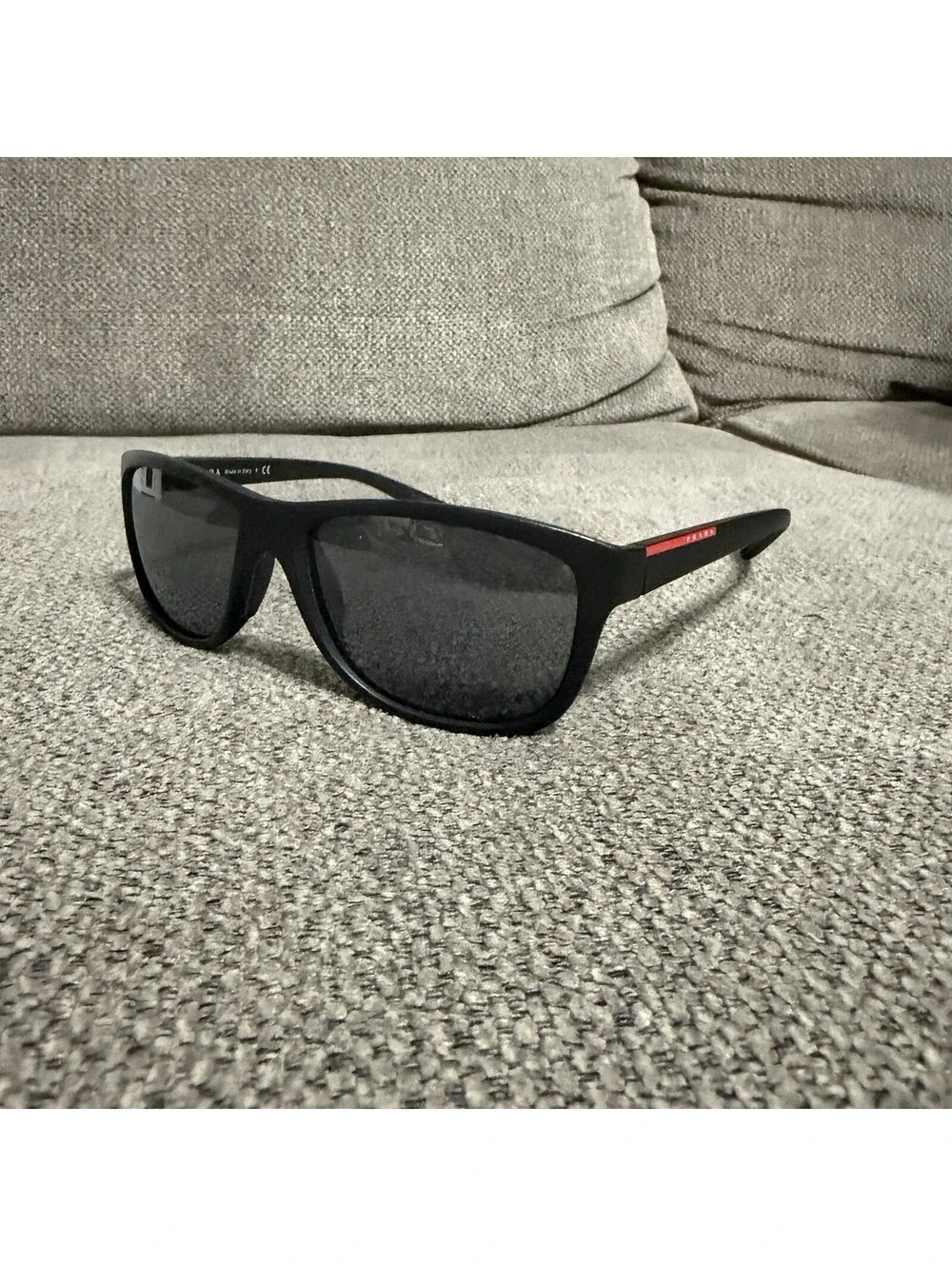 PRADA MATTE GREY MEN'S SUNGLASSES SPS 12U 0AS5S0 58MM Read